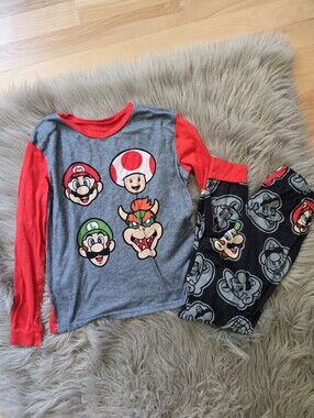 Mario Boys Long Sleeve Pajama Set